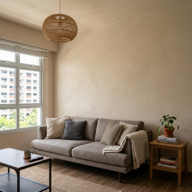 Lime Paint HDB feature wall, Bishan