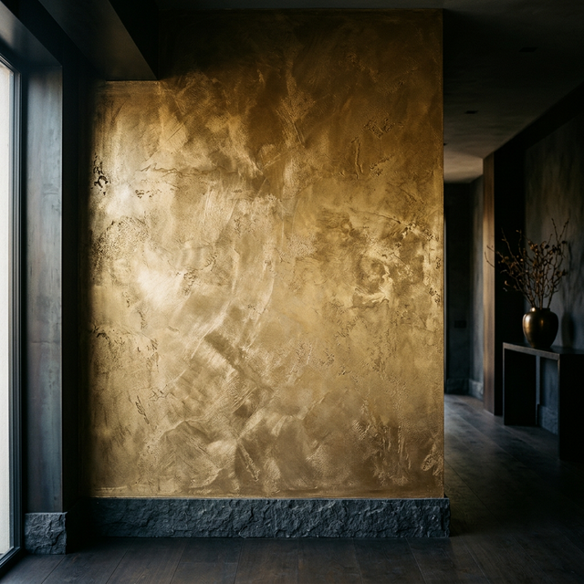 Liquid metal bronze finish